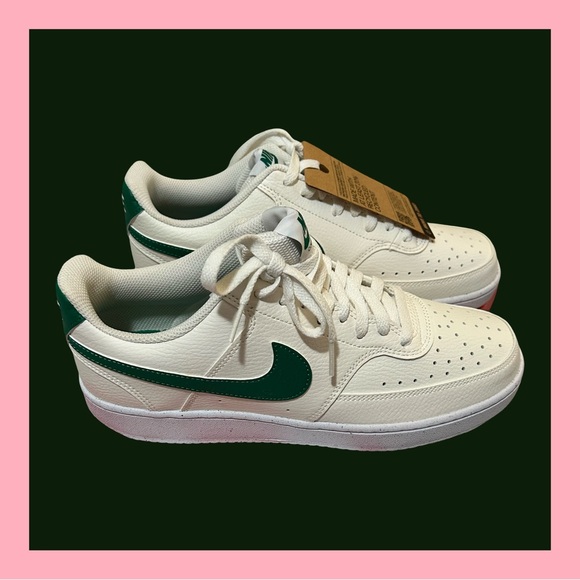 NWTIB! WOMEN’S NIKE COURT VISION LOW NEXT NATURE.  WHITE/SAIL/MALACHITE. SZ 10.5 - Picture 12 of 16
